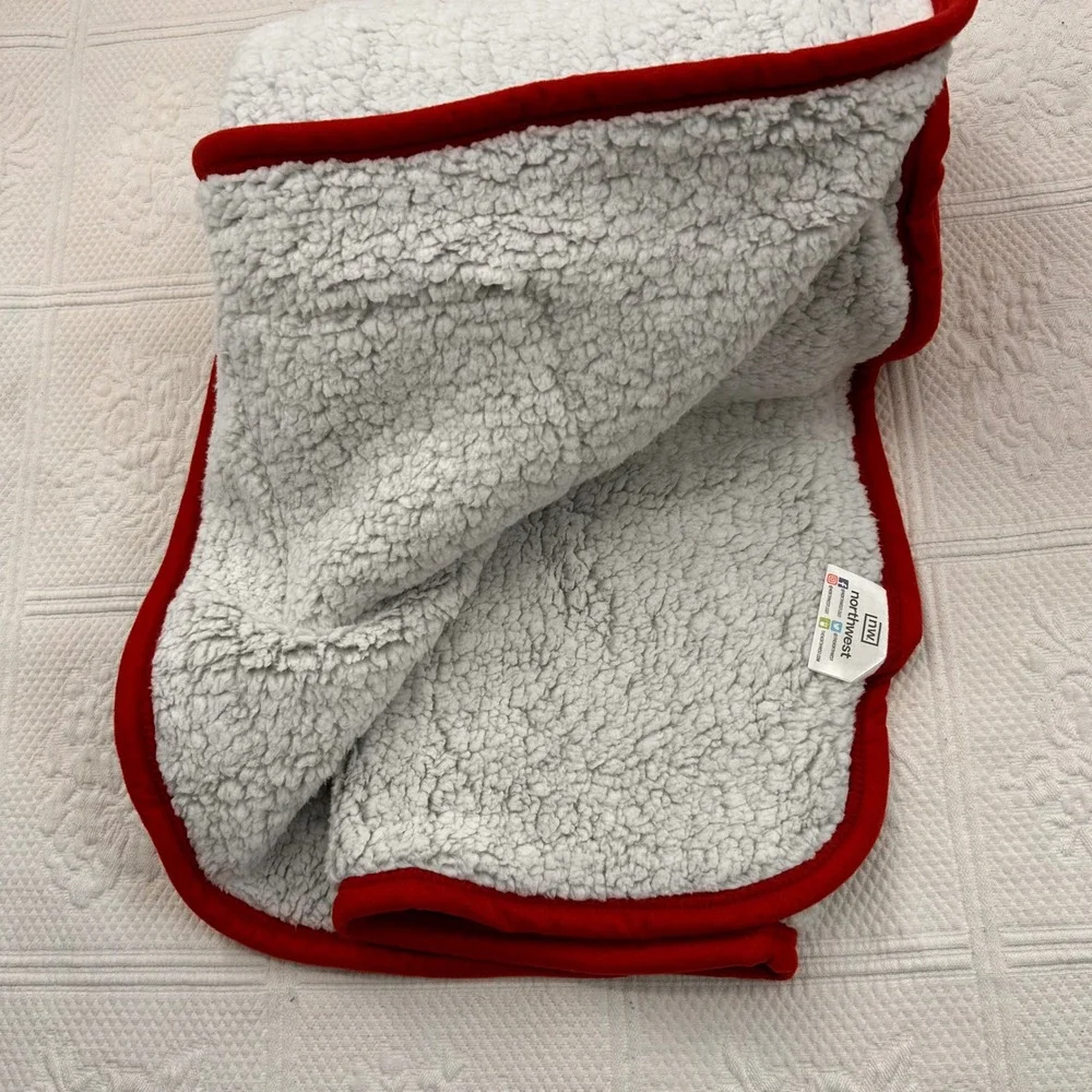 Northwest Tampa Bay Buccaneers NFL Sherpa Fleece Throw Blanket Red White